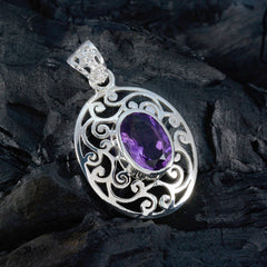 Lea Purple Art-Deco Pendant for Stunning Style