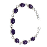 Agnes Purple Charm Bracelet for Women - Stylish Accessory Amethyst Purple
