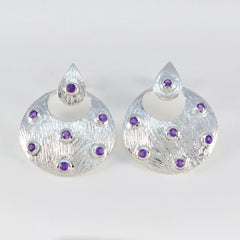 Wen Purple Chunky Stud Earrings for Everyday Glam