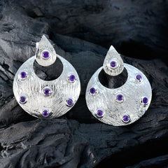 Wen Purple Chunky Stud Earrings for Everyday Glam
