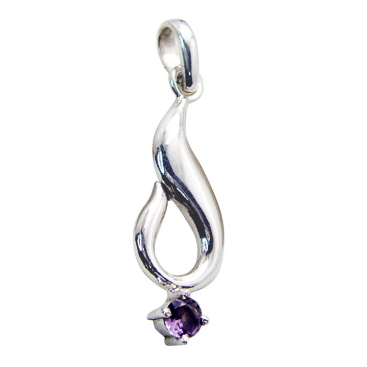 Julieta Purple Cocktail Pendant - Stunning Silver Design Amethyst Purple Purple