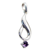 Julieta Purple Cocktail Pendant - Stunning Silver Design Amethyst Purple Purple
