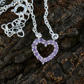 Alejandra Purple Dainty Pendant Heart Necklace Amethyst Purple Purple