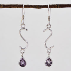 Isla Purple Dangle Earrings for Everyday Glam