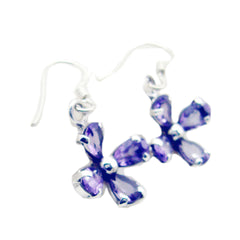 Yan Purple Dangle Earrings for Everyday Elegance