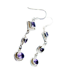 Sofia Purple Dangle Earrings for Chic Fashion Style