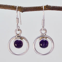 Min-seo Purple Dangle Earrings for Everyday Glam