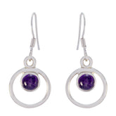 Min-seo Purple Dangle Earrings for Everyday Glam Amethyst Purple Dangle