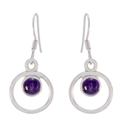 Min-seo Purple Dangle Earrings for Everyday Glam Amethyst Purple Dangle