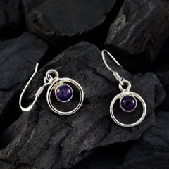 Min-seo Purple Dangle Earrings for Everyday Glam