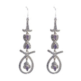 Natcha Purple Dangle Earrings for Stylish Glam Amethyst Purple Dangle