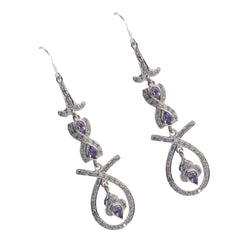 Natcha Purple Dangle Earrings for Stylish Glam