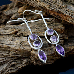 Ella Purple Dangle Earrings for Vibrant Style