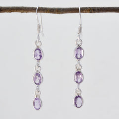Chloe Purple Dangle Earrings - Elegant Fashion Jewelry