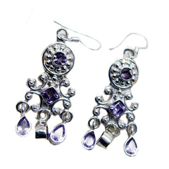 Pilar Purple Dangle Earrings for Stylish Occasions