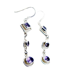 Sofia Purple Dangle Earrings for Chic Fashion Style