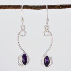 Lourdes Purple Dangle Earrings for Everyday Glam Amethyst Purple Dangle