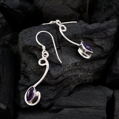 Lourdes Purple Dangle Earrings for Everyday Glam