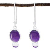 Daniela Purple Dangle Earrings for Glam Fashion Amethyst Purple Dangle