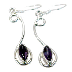 Lourdes Purple Dangle Earrings for Everyday Glam