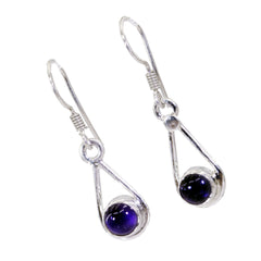 Hye-jin Purple Dangle Earrings with Elegant Design