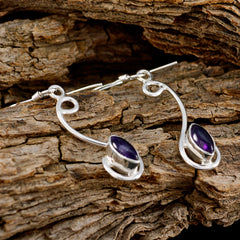 Lourdes Purple Dangle Earrings for Everyday Glam