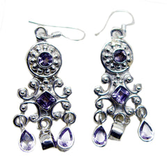 Pilar Purple Dangle Earrings for Stylish Occasions