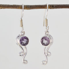 Nella Purple Dangle Earrings for Stylish Elegance