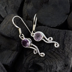 Nella Purple Dangle Earrings for Stylish Elegance