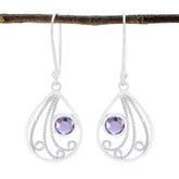 Yasmin Purple Dangle Earrings with Elegant Design Amethyst Purple Dangle