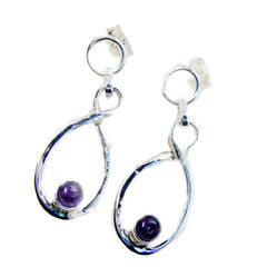 Wen Purple Dangle Earrings with Amethyst Gemstones