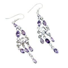 Luisa Purple Dangle Earrings for Glamorous Looks