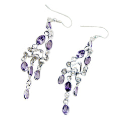 Luisa Purple Dangle Earrings for Glamorous Looks