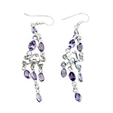 Luisa Purple Dangle Earrings for Glamorous Looks Amethyst Purple Dangle