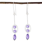 Ella Purple Dangle Earrings for Vibrant Style Amethyst Purple Dangle