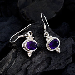 Bella Purple Dangle Earrings for Stylish Elegance