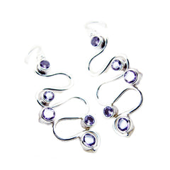 Rebeca Purple Dangle Earrings with Elegant Design
