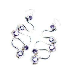 Rebeca Purple Dangle Earrings with Elegant Design