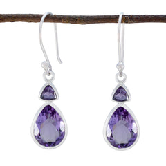 Amanda Purple Dangle Earrings for Everyday Glam Amethyst Purple Dangle