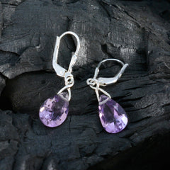 Eliza Purple Dangle Earrings for Everyday Glam