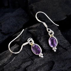 Teresa Purple Dangle Earrings - Elegant Gemstone Style