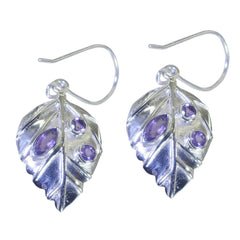 Elena Purple Feather Earrings for Stylish Jewelry Lovers
