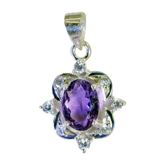 Zoe Purple Featherlight Pendant - Elegant Gemstone Jewelry Amethyst Purple Purple