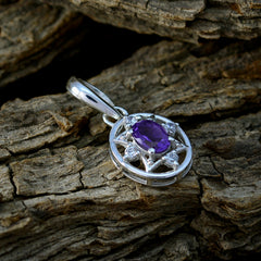 Riley Purple Filigree Pendant - Elegant Gemstone Jewelry