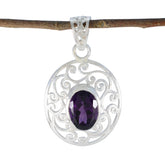 Ellie Purple Filigree Pendant for Everyday Elegance Amethyst Purple Purple