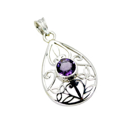 Autumn Purple Filigree Pendant in Elegant Design