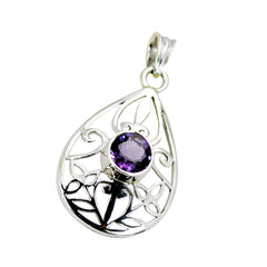 Autumn Purple Filigree Pendant in Elegant Design