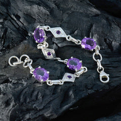 Agnes Purple Gemstone Bracelet with Elegant Design