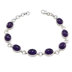 Anna Purple Gemstone Bracelet with Silver Accents Amethyst Purple