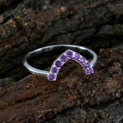 Nora Purple Gemstone Crown Ring in Sterling Silver